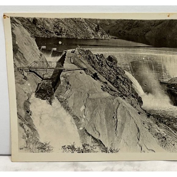 Postcard RPPC Arrowrock Dam Boise ID Idaho c1915 Reservoir Irrigation - Picture 4 of 6